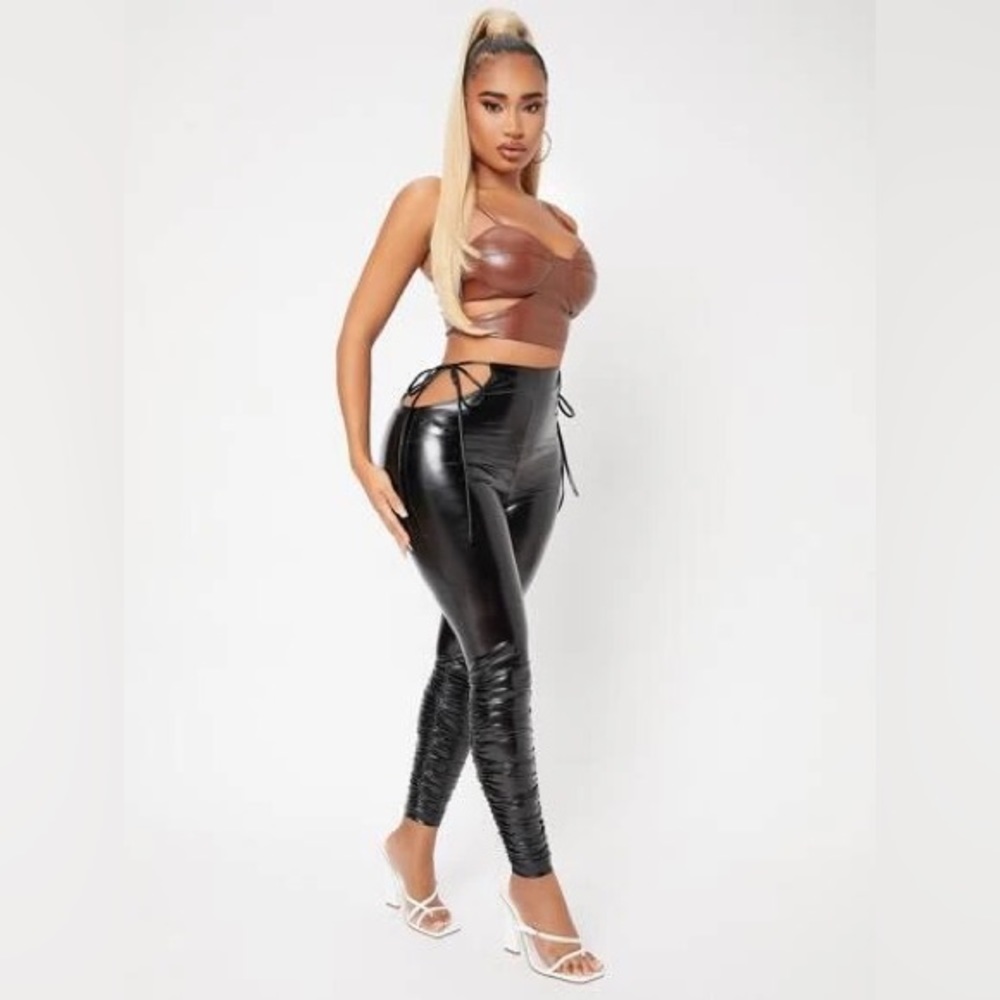 SHEIN Cut Out Leather Pants 🖤